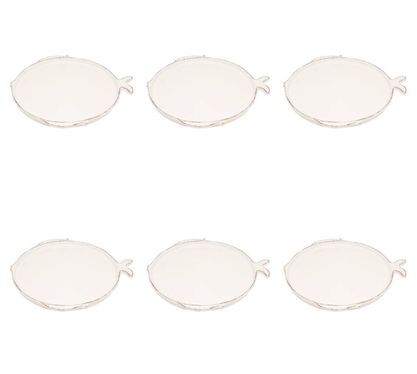 6Er Set Speiseteller Marina Fisch D. 27Cm Weiß Bianco Keramik Virginia Casa-image