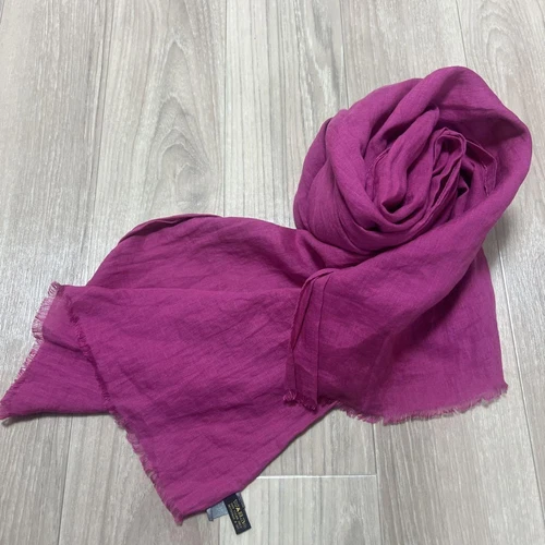 Authentique foulard Christian Dior rose 100% lin 248 x 65 cm du Japon femme