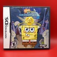 SpongeBob's Atlantis SquarePantis (Nintendo DS, 2007) CIB w/ Manual - Tested NM