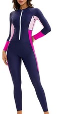 Women's One Piece Long Sleeve Full Body Rash Guard Set UPF 50 Suit Swimsuits