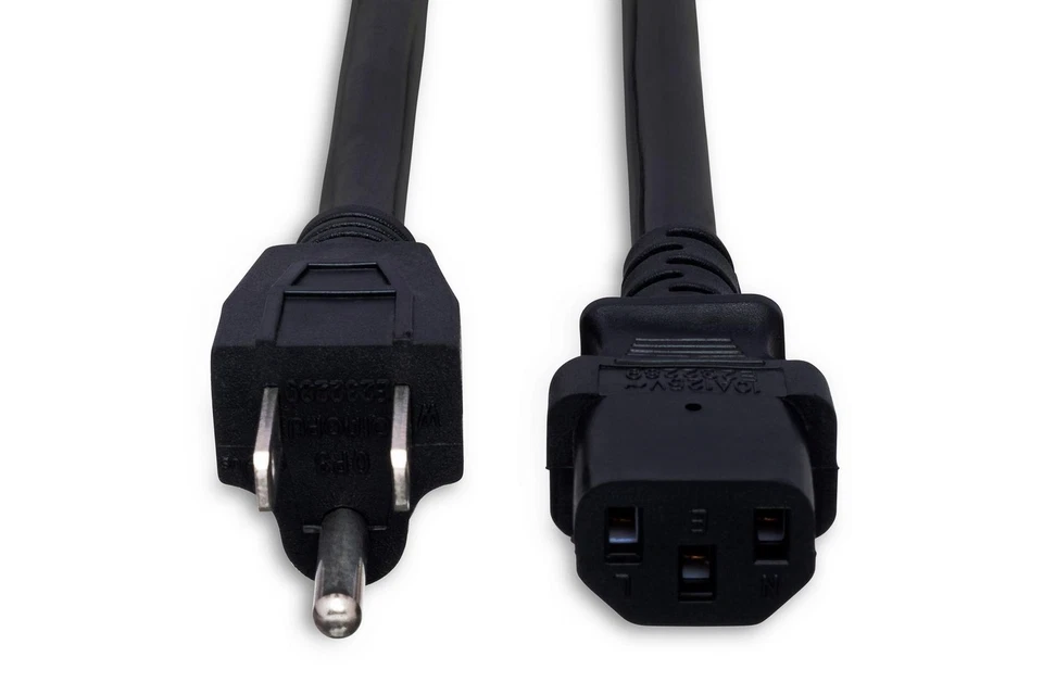 Hosa PWC-408 IEC Power Cord, 14 AWG, IEC C13 to NEMA 5-15P - 8 Foot - Image 3 of 4