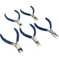 5 Chain Flat Round Nose Pliers Cutters Beading Tools Jewelry Design Hobby Craft