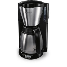 Philips Filterkaffeemaschine, Thermo Kanne, ca. 15 Tassen, Schwarz (HD7546/20)