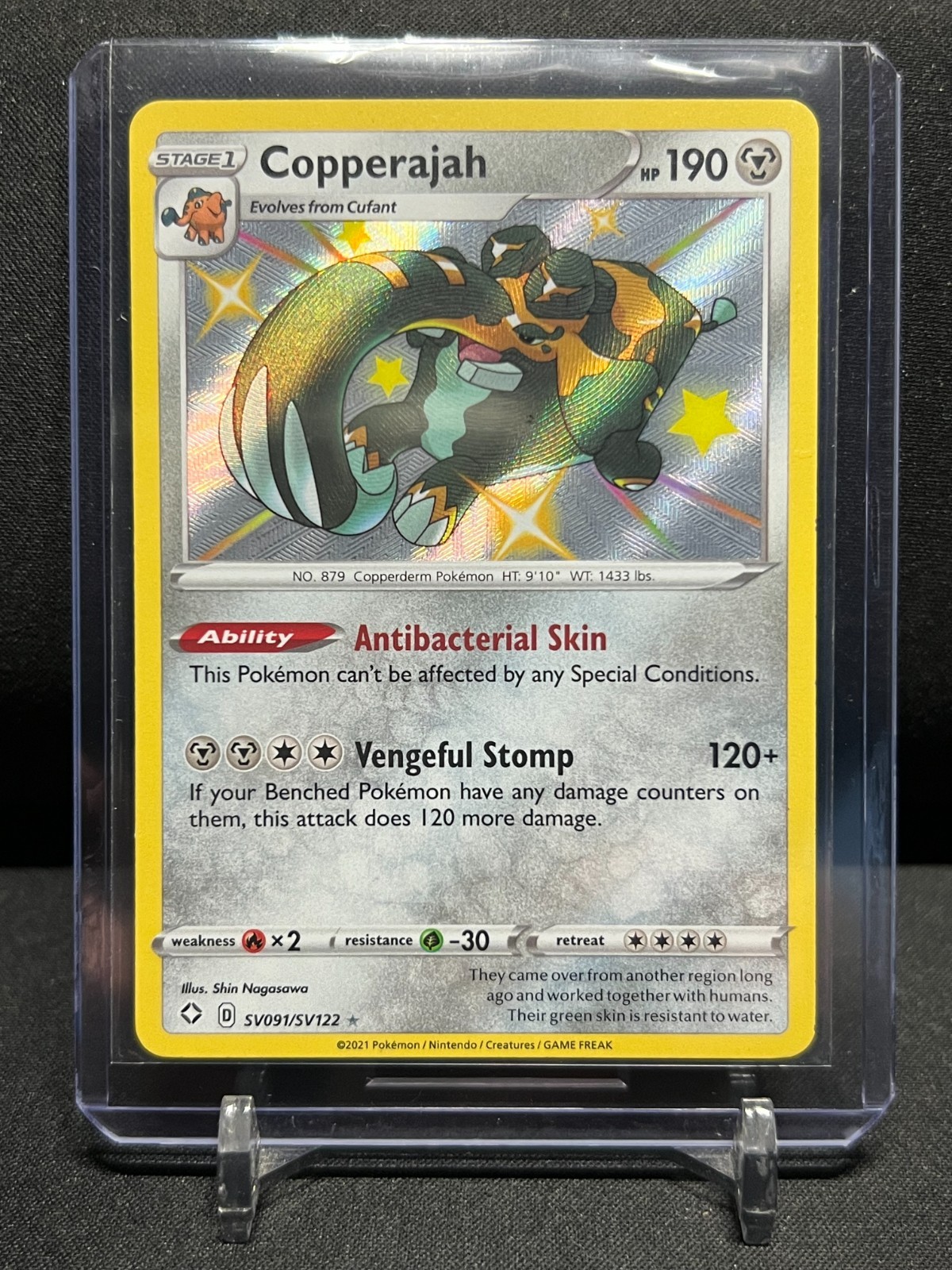 Copperajah SV091/SV122 Shiny Vault Holo Pokémon 2021 Shining Fates - NM