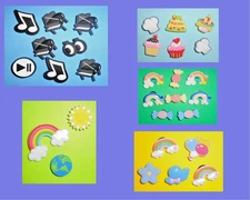 Chef Piano Rainbow Earth Cupcake Shoe Charms Accessories Shoe Decorations