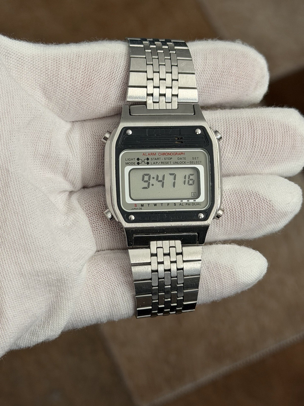Vintage Sports 80s Chronograph Rare Digital Watch JDM Alarm Alba Y486-5000 Men’s - vintagewatches.pk