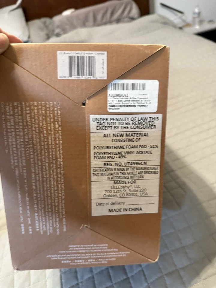 Portabebés LÍLLÉbaby COMPLETO Todas las Temporadas - Carbón.  Nunca fuera de caja. Foto 3 de 4