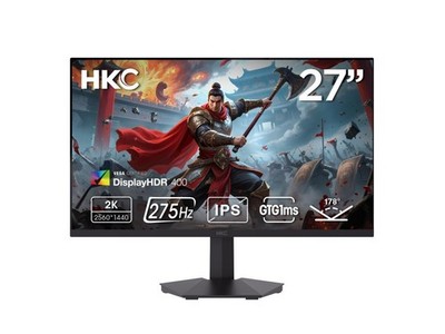 HKC G27H4D 27'' QHD Fast IPS Gaming Monitor   2560×1440, 275Hz, 1ms DIC, HDR400,