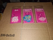 BARBIE Keyrings/Keychains" Stay Weird,GRL PWR , & BEST DAY EVER Movie Rubberised