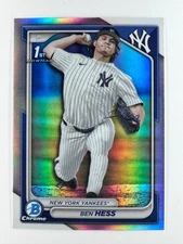 BEN HESS 2024 Bowman Draft #BDC-87 Chrome Prospects (1st) REFRACTOR NY Yankees