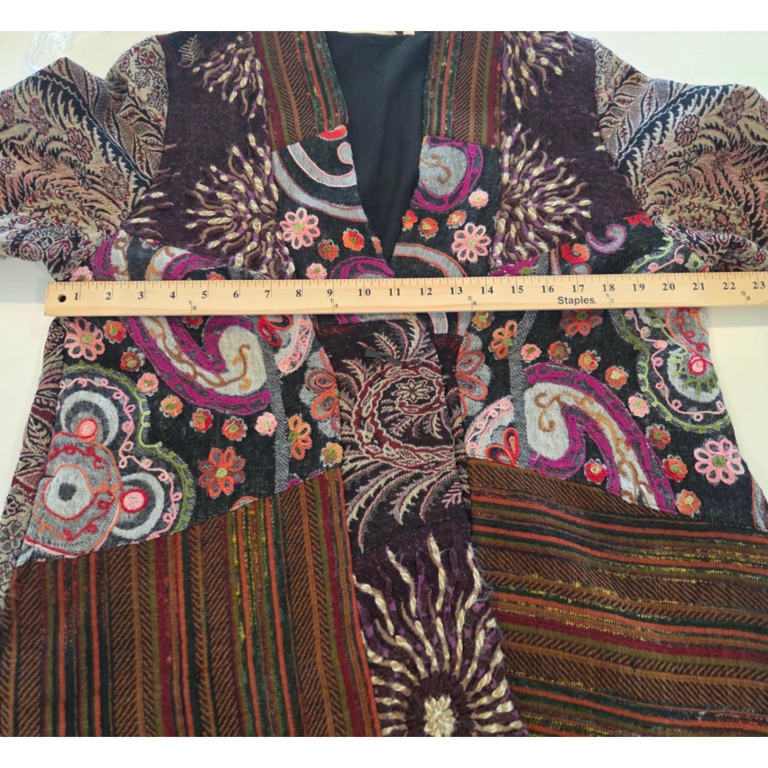 Soft Surroundings Wool Patchwork Jacket Women's B… - image 18