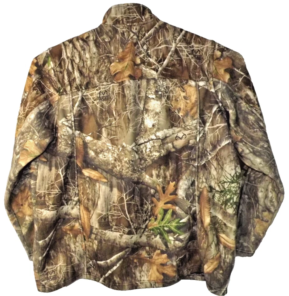 Real Tree Edge Men's Fleece Insulated Camouflage Light Jacket Sz XL 46/48 Zip-Up - Image 2 of 4