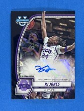 2024-25 Bowman University Black Wave RJ Jones Autographs TCU (Smudged)