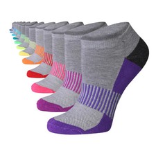 Tipi Toe Women's 12 Pack Athletic Cushioned Comfort Running Ankle Socks