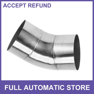 45 Degree Mandrel Exhaust Pipe DIY Custom 4.5'' OD 3.94'' Leg  Stainless Steel