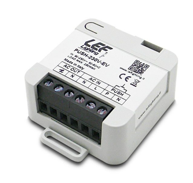 Varialuce LEF PUSH-230V-EV | Dimmer Professionale Strisce LED 230V 230W