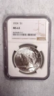 1924 P Peace Dollar NGC MS63 UNCIRCULATED $1 Coin BUY IT NOW!