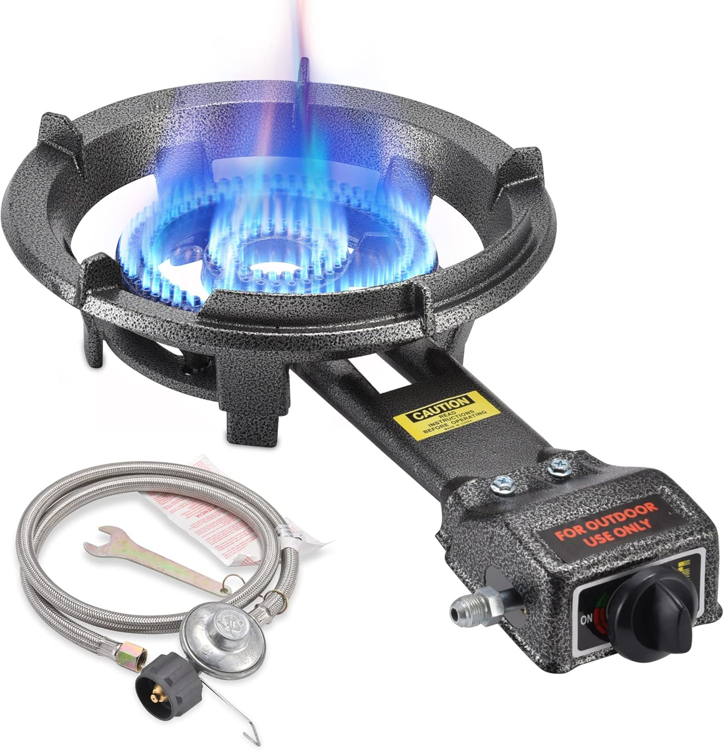 ARC Outdoor Propane Burner Stove, 13" Single Propane Burner, Cast Iron Portable 