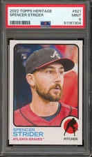 2022 Topps Heritage #521 Spencer Strider Rookie PSA 9