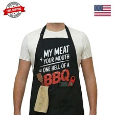 Funny Grilling Aprons for Men, Funny BBQ Apron, Fathers, Birthday Gifts for H...
