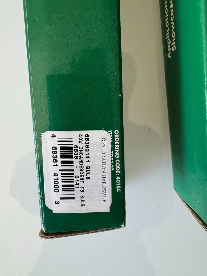 3 Bulbrite Showcase T8 Clear Standard Base 40w 120v Light Bulb 11” from RH - Image 2 of 2