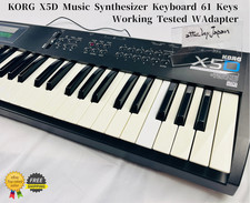KORG X5D Music Synthesizer Keyboard 61 Keys Working Tested WAdapter Play Movie 
