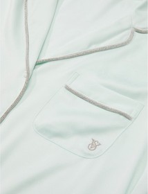 Victoria's Secret Light Blue Satin Pajama Shine Set XL Short Sleeve Women