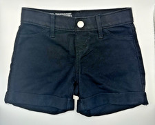 Wonder Nation Girls Black Shorts Cotton/Poly Stretch Size S 6-6X 