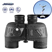 10x50 Binoculars for Adults Marine Military with Rangefinder Compass BAK4 Prism