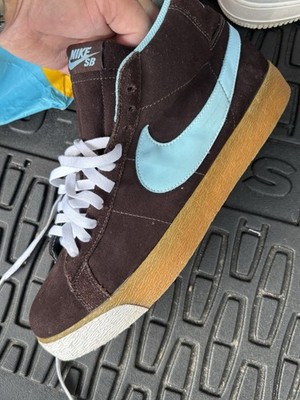 Nike Blazer SB Mid Top Cappuccino/Blue-Chill Suede Men's Sneakers 310801-241