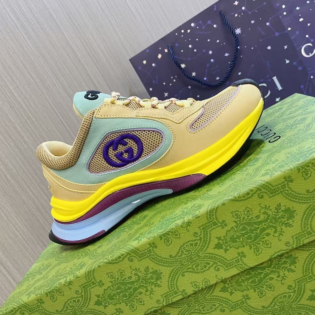 Gucci Rhyton Vintage Trainer Sneaker Yellow Men's