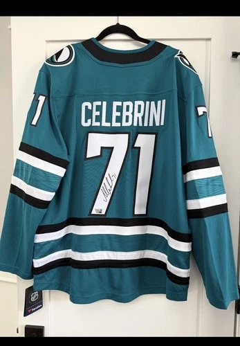 Macklin Celebrini Autographed San Jose Sharks NHL Breakaway Jersey