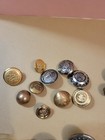 Vintage LOT of 50+ Brass Buttons Military Crests Jeans Crowns Various Sizes — photo 5