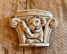 Cat & Mouse Washington National Cathedral Sculpture by George Carruth Studio vtg