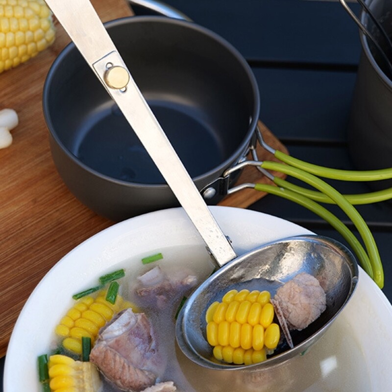 Soup Ladle Stainless Steel Abrasionresistant Portable Cooking Spoon Utensil eBay