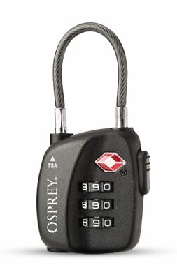 Osprey TSA 3 Dial Cable Lock Kofferschloss Accessoire Black