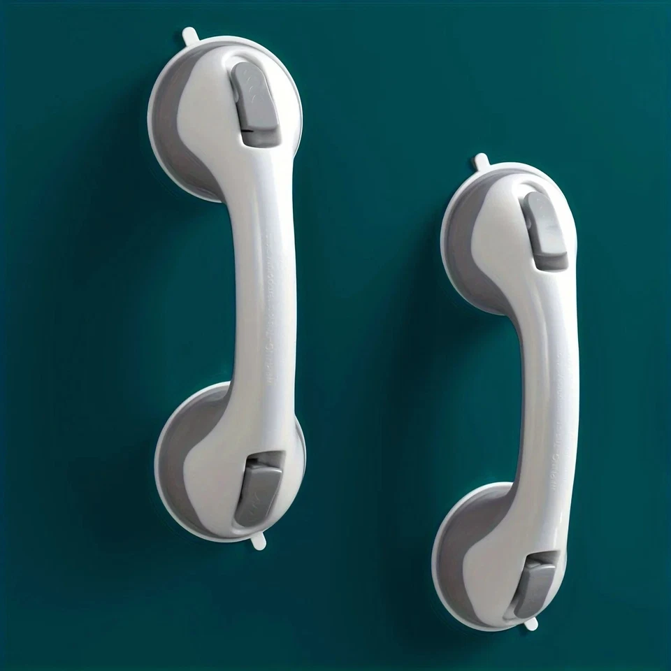 2 Maniglie Di Sicurezza Maniglione Per Anziani Disabili Da Vasca Doccia Ventosa - Immagine 3 di 4