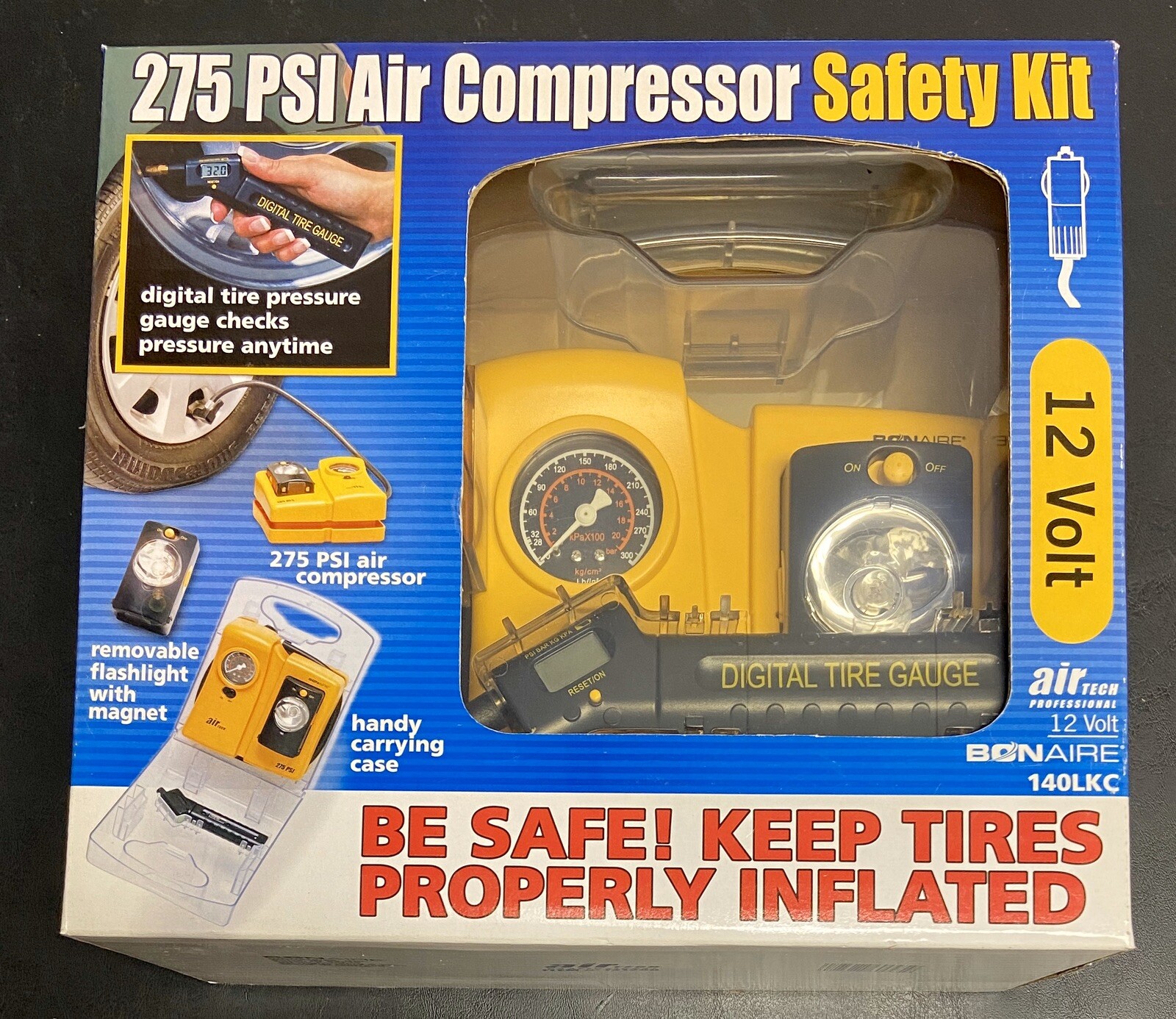 Safety Kit 12v Car Charger Tire Inflater