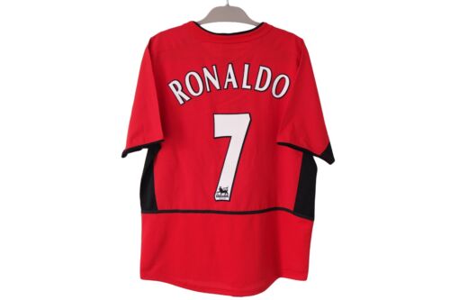 MANCHESTER UNITED #7 Ronaldo Nike Jersey T-Shirt Size XL football 2002/04 Home - 第 1/9 張圖片