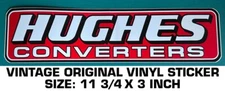 HUGHES CONVERTERS VINTAGE ORIGINAL VINYL DECAL STICKER - PERFORMANCE - RACING
