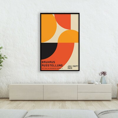 Bauhaus 1923 Exhibition Museum Retro Vintage Wall Art Poster Print