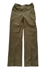 Rachel Zoe Pants Olive Green Stretch 6 Pull On Straight Fit Zippered Ends