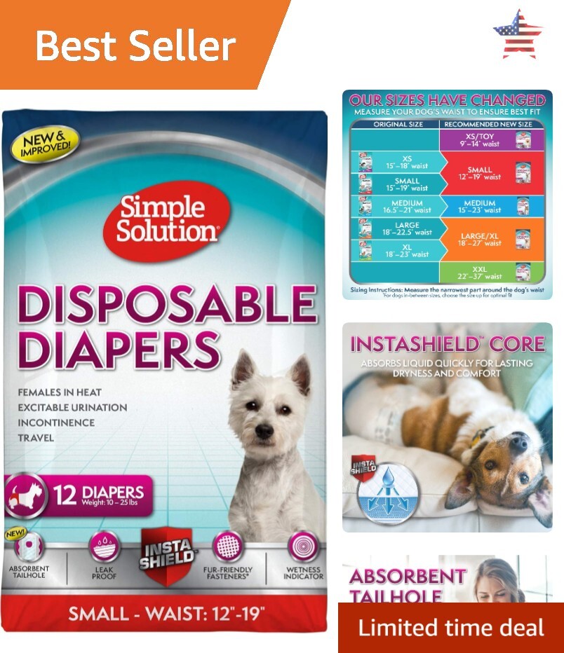 Doggy Diapers Female Buy Vet's Best Comfort Fit Dog Diapers