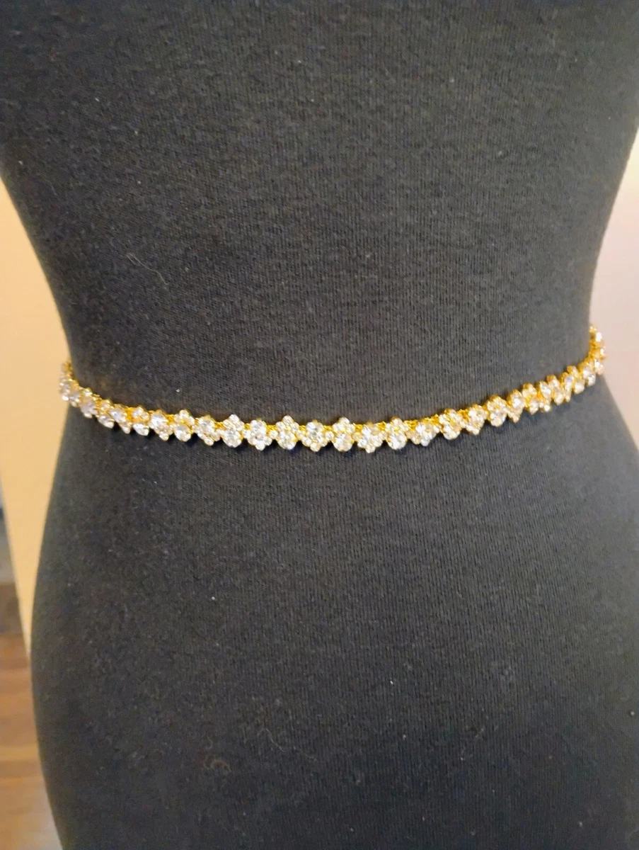 slim fit dress slacks Wide Gold & Silver Textured Sash Belt by Satin Swank® main image 1