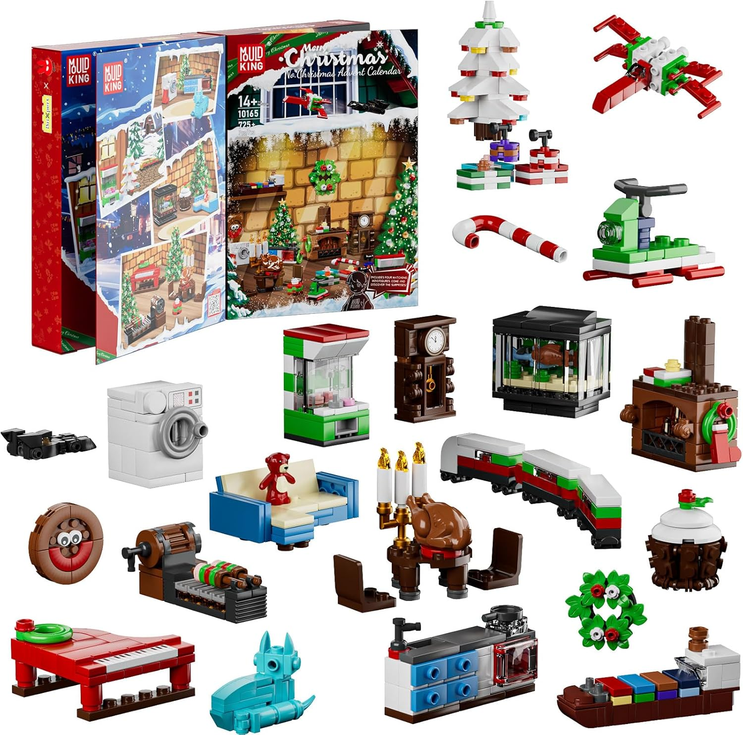 Advent Calendar 2024 Christmas Toys Building Sets, Countdown Calendar with 24 Su