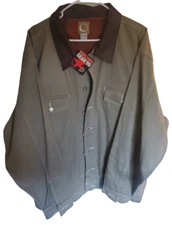Marlboro Jacket 2XL Vintage Green Rancher Blanket Lined Leather Collar 90s NWT