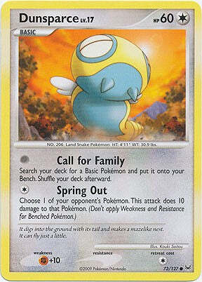 Pokemon Platinum Edition Card - Dunsparce 73/127