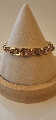 CAMROSE & KROSS JBK  GOLD TONE CRYSTAL BRACELET & EXTENSION