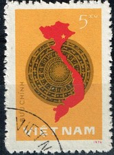 Vietnam War Viet Cong Army Victory Map 1979 stamp