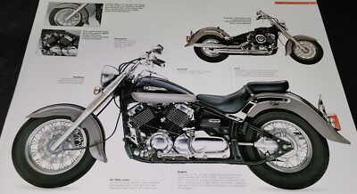 Yamaha XVS650 Drag Star Motorcycle Bike Photo Picture Display Art